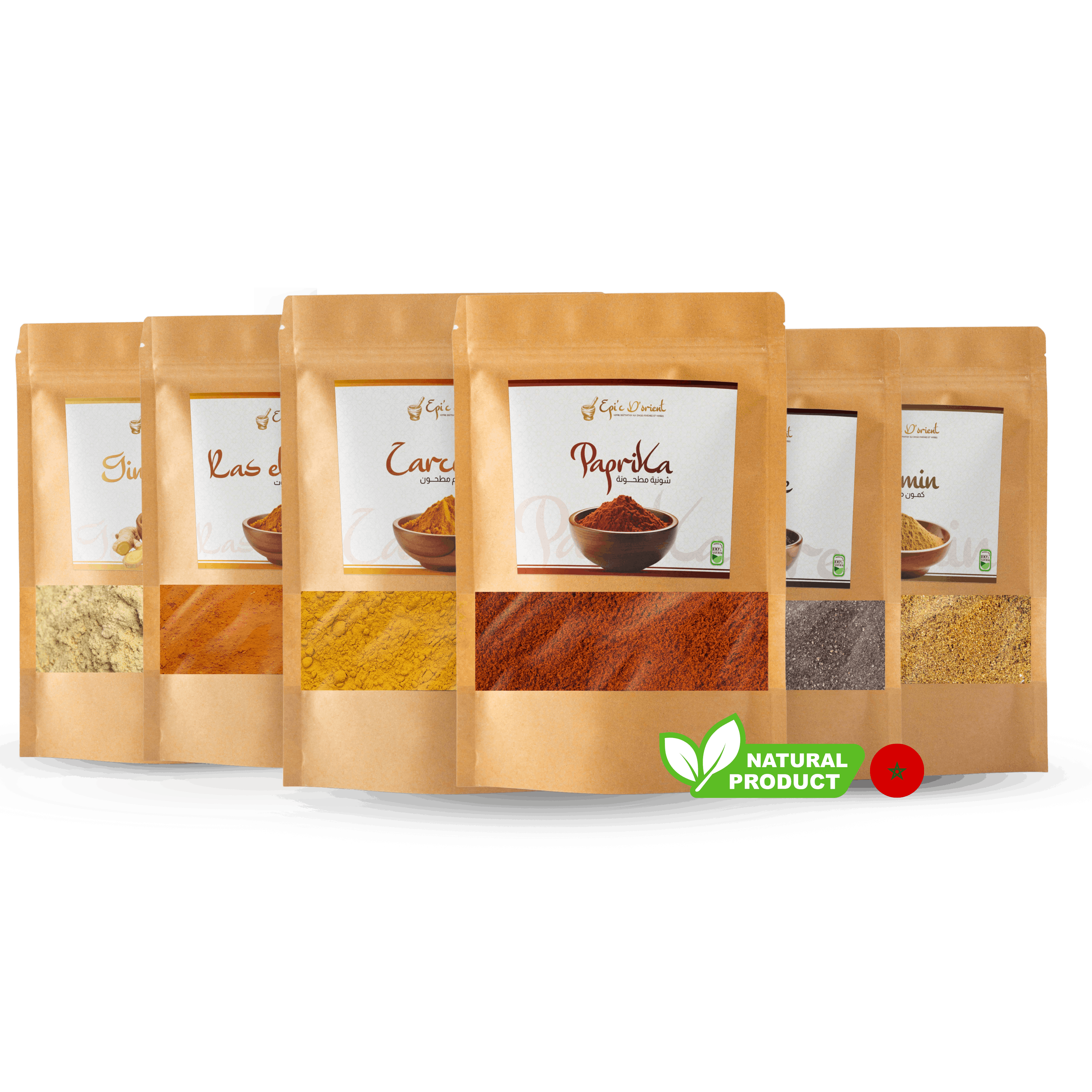 Pack Découverte de 6 épices 600g